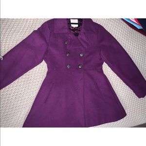 plum pea coat